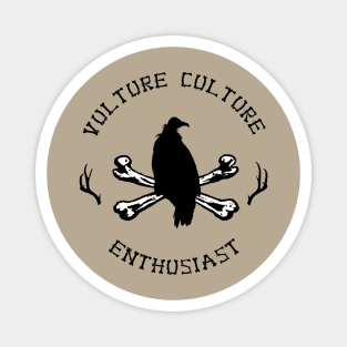 Vulture Culture Enthusiast with Antlers (Black) Magnet